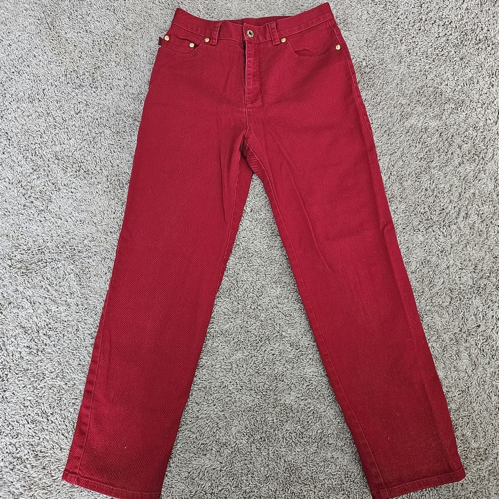 Lauren Ralph Lauren Jeans Co Red Petite Pants 6P Stretch